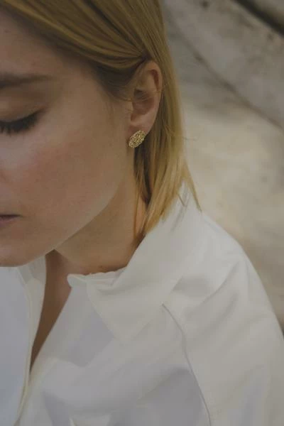 Anne Thomas New Marguerite Boucles Doreilles Earrings 4 Anne Thomas New Marguerite Boucles Doreilles Earrings