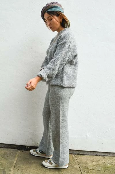 Just Female Unite Grey Melange Knit Trousers 3 Just Female Unite Grey Melange Knit Trousers