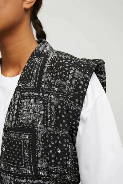 Just Female Miracle Black Paisley Vest 5 Just Female Miracle Black Paisley Vest