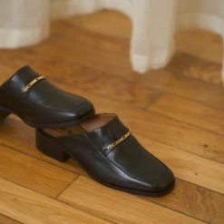 Anne Thomas Morris Mule Calf Black 7 Anne Thomas Morris Mule Calf Black