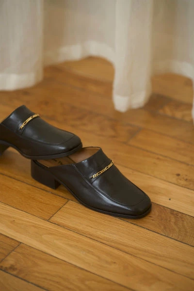 Anne Thomas Morris Mule Calf Black 5 Anne Thomas Morris Mule Calf Black