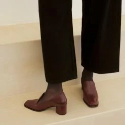 Anne Thomas Sales Shop 21 Anne Thomas Bordeaux Simon Mocassin Nappa