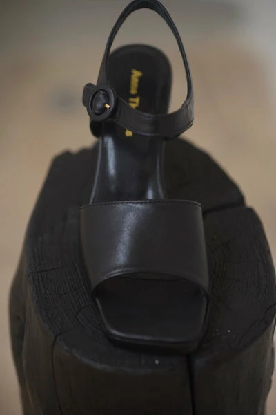 Anne Thomas Pre Vente - Dallas Sandals Calf Black 4 Anne Thomas Pre Vente - Dallas Sandals Calf Black