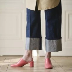 Anne Thomas Pinkish Venezia Mule Nappa Cupido