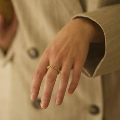 Anne Thomas Gold Celine Bague Ring