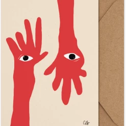 Paper Collective Hamsa Hands Art Card By Paper Collective