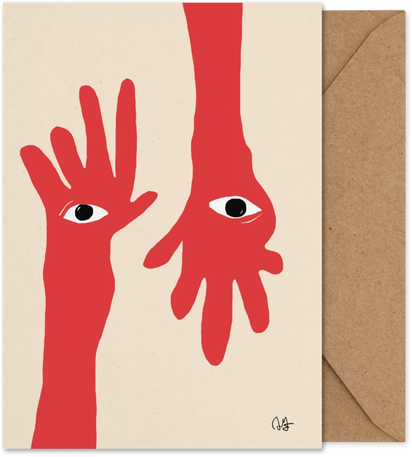 Paper Collective Hamsa Hands Art Card By Paper Collective 3 Paper Collective Hamsa Hands Art Card By Paper Collective