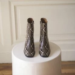 Anne Thomas Simon Boots Snake Kaki