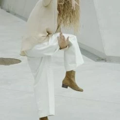 Anne Thomas Beige Michele Boots Sigaro