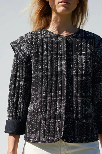 Just Female Miracle Black Paisley Jacket 3 Just Female Miracle Black Paisley Jacket