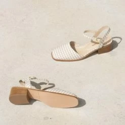 Anne Thomas Beige Morris Buckle Vichy