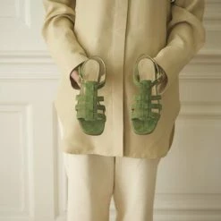 Anne Thomas Goudes Sandals Velours Tartaruga