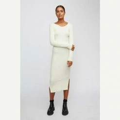 Just Female Ecru Elegant Dress