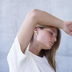 Anne Thomas Gold Oyster Boucles Doreilles Earrings