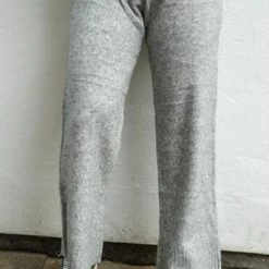 Just Female Unite Grey Melange Knit Trousers