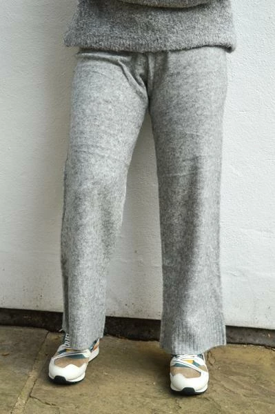 Just Female Unite Grey Melange Knit Trousers 4 Just Female Unite Grey Melange Knit Trousers