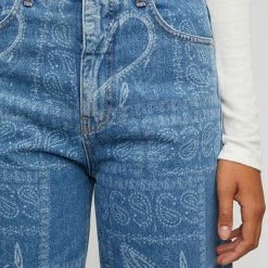 Just Female Mimi Bold Light Blue Scarf Jeans