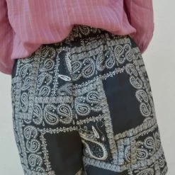 Just Female Paisley Art Black Maid Shorts