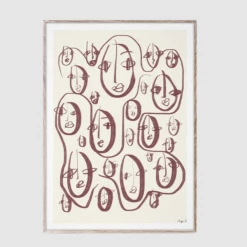 Paper Collective Random Faces Print