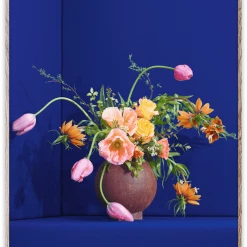 Paper Collective Blomst 01 Blue Poster By Uffe Buchard