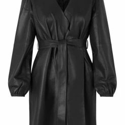 Just Female Marley Leather Dress Black