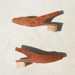 Anne Thomas Michele Slingback Velours Chutney