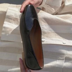 Anne Thomas Black Leather New Menerbes Koti