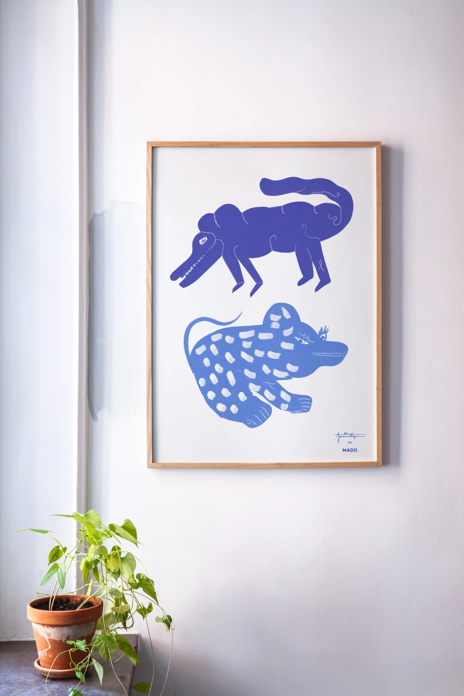 Paper Collective Two Creatures – Blue Poster by Jaime Hayon for Mado 4 Paper Collective Two Creatures – Blue Poster by Jaime Hayon for Mado