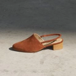 Anne Thomas Natural Pink Chutney Velvet Williamsburg Sandal