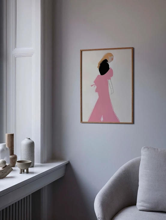 Paper Collective Pink Dress By Amelie Hegardt 30x40 Poster 4 Paper Collective Pink Dress By Amelie Hegardt 30x40 Poster