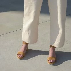 Anne Thomas Pony Suede Leather Romane Sandals