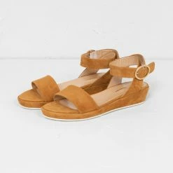 Anne Thomas Pony Suede Leather Romane Sandals