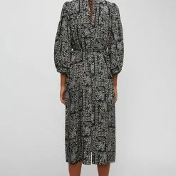 Just Female Strong Dress Black Scarf Art