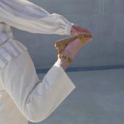 Anne Thomas Pony Suede Leather Romane Sandals