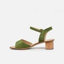 Anne Thomas Turtle Velvet Emily Sandals