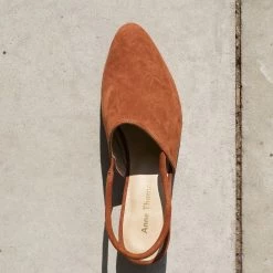 Anne Thomas Natural Pink Chutney Velvet Williamsburg Sandal