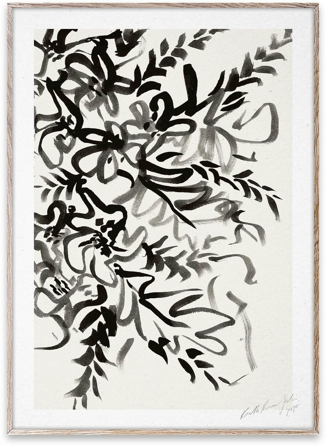 Paper Collective Leaf Writing Art Print 3 Paper Collective Leaf Writing Art Print