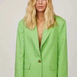 Just Female Green Caro Blazer