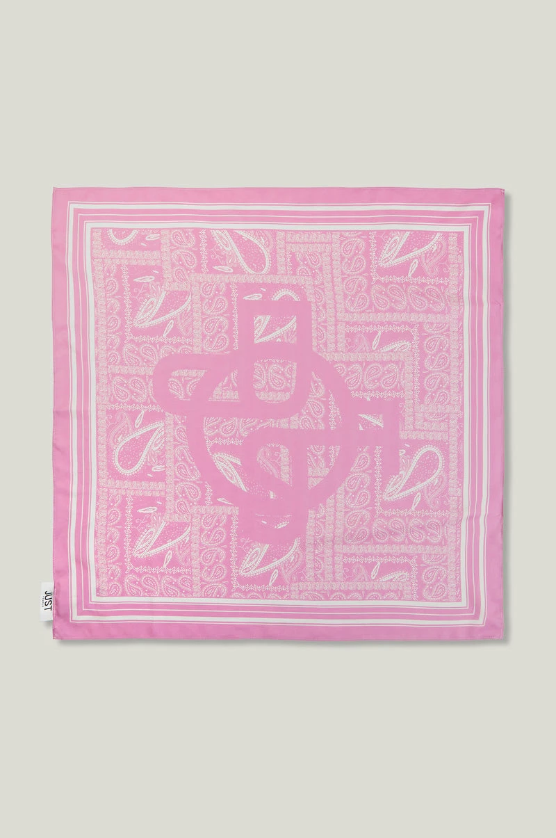 Just Female Pink Silk Paisley Scarf 5 Just Female Pink Silk Paisley Scarf