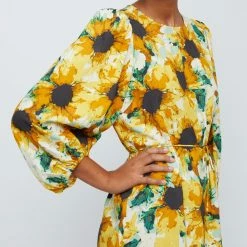 Just Female Sunflower Print Smooth Dress 8 Just Female Sunflower Print Smooth Dress