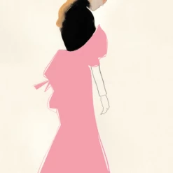 Paper Collective Pink Dress By Amelie Hegardt 30x40 Poster