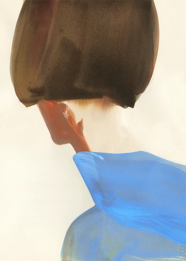 Paper Collective The Blue Cape By Amelie Hegardt - 30x40 Poster 3 Paper Collective The Blue Cape By Amelie Hegardt - 30x40 Poster