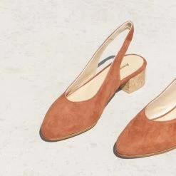 Anne Thomas Pink Chutney Michele Slingback Velvet